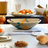 Rwanda African bowl - Orange Turquoise Red