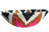 AFRICAN RWANDA WOVEN BASKETS - PINK STAR