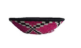 African Rwanda Woven Basket Pink Cherry