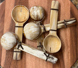 ANKOLE COW HORN SALAD OR SERVING SPOON SET OF 2
