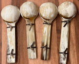 ANKOLE COW HORN SALAD OR SERVING SPOON SET OF 2