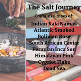 The Salt Journey | Globally Sourced Salt Sampler Collection | Gourmet Salt Seasoning Set | Grinder and Spice Jar Refill | 8-Pack Gift Set