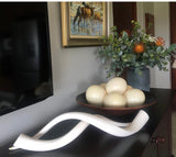 Kudu Horns Animal Head Center Piece Decor| Handmade Farmhouse Decor- Stone Wash