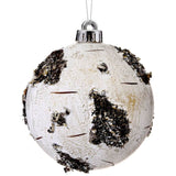 120MM / 12CM VP BIRCH BALL ORNAMENT BOX OF 2 (BIRCH)