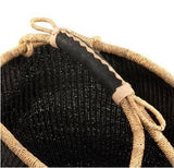 Large Ghana African Basket | Bolga Ghana Basket - Solid Black