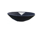 African Basket  Rwanda Woven Basket - Black & White