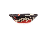 Trade Uganda African Bukedo & Raffia Bowl 11.5-12.5" Across - Burnt Orange