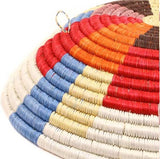African Basket  Rwanda  Woven Basket - Color Block