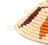 Trade Uganda African Bukedo & Raffia Bowl 14" x 4" Across - Flower