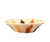 Trade Uganda African Bukedo & Raffia Bowl 14" x 4" Across - Flower