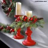GLITR Berry VP Ball Smilax Candle Ring RED (Green & Red)