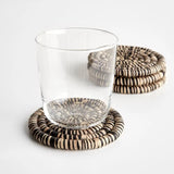 Heather Coasters, Black/Natural Set of 6