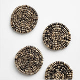 Heather Coasters, Black/Natural Set of 6