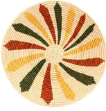 African Rwanda Flower Bowl 14" x 4"