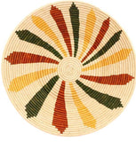 African Rwanda Flower Bowl 12" x 3"