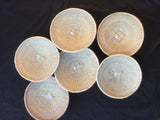 Binga / Tonga Binga Wall Hanging Baskets: All Beige 11"-12" Across 1 Each