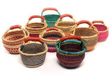 African Market Basket | Ghana Bolga Basket | (Colors Vary), 1 EA