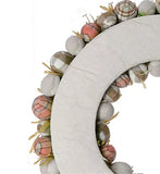 Pretty Plaid Easter Egg Wreath 15" (Natural Pink)