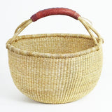 Large African Ghana Bolga Basket | Dye Free | 14"-16"