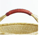 Large African Ghana Bolga Basket | Dye Free | 14"-16"