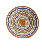 Trade Uganda African Bukedo & Raffia Bowl 11.5-12.5" Across -Orange