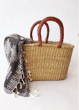 African Basket | Oval Bolga Ghana Basket Dye Free