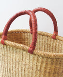 African Basket | Oval Bolga Ghana Basket Dye Free