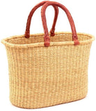 African Basket | Oval Bolga Ghana Basket Dye Free