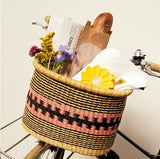 Bike Bicycle Basket - Pink Stripes