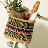 Bike Bicycle Basket - Pink Stripes