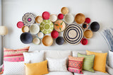 African Basket  Rwanda Woven Basket Shades of Blue & gray