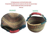 Large Ghana African Basket | Bolga Ghana Basket - Solid Black