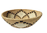 African Basket  Rwanda Woven Basket Tan & White - Neri
