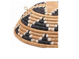 African Basket  Rwanda  Woven Basket - Tan & Black
