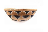 African Basket  Rwanda  Woven Basket - Tan & Black