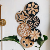 Trivet Pot Stand | Sisal & Sweet grass | Wall Hanging Art - White & Black