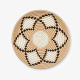 African Basket  Rwanda Woven Basket Tan & White - Neri