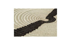 WOVEN SERVING TRAY OR WALL HANGING  ART DECOR  WHITE With BLACK STIPE 16" x 2"