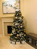 8” Glitter Berry/Cedar/Pinecone Pick Christmas Spray - Champagne