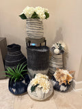 Ghana Basket Adire Organic eco-friendly minimalist decoration - Indigo Blue