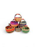 African Market Basket | Ghana Bolga Basket | (Colors Vary), 1 EA