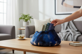 Ghana Basket Adire Organic eco-friendly minimalist decoration - Indigo Blue