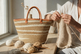 Mifuko Kiondo Kenya Bag - Tan Cloud