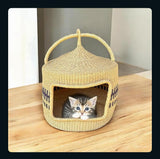 Cat Bed, Pet Bed, Cat Basket, Ped Furniture, Handmade Cat Bed,Bolga Basket, African Basket
