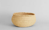 African Round Storage Bolga Ghana Woven Basket -Medium  Dye Free No Handles