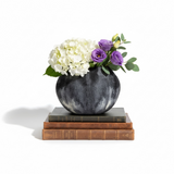 Ghana Basket Adire Felted Wool Bowl - Charcoal