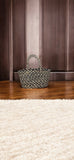 Rwanda Braided Raffia Tote Black and Natural
