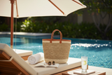Cloud Mifuko Kiondo Kenya Bag - Tan & White