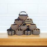 African Basket | Bolga Ghana Basket - Black and Tan