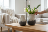 Tribal Line Gourd - Ivory and Grey